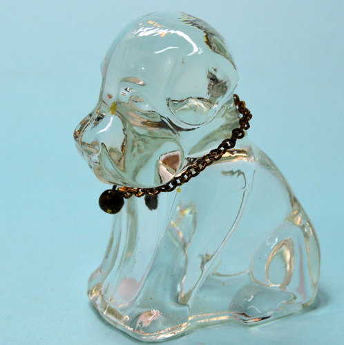 Vintage Federal Glass Dog with Chain Collar circa 1950s - Picture 2 of 7