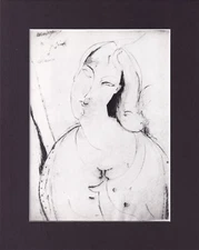 8X10" Matted Print Art Picture Amedeo Modigliani, Simone, 1917