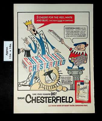 chesterfield cigarettes blue vs red  Bull Brand 1957 Chesterfield King Cigarettes Revel