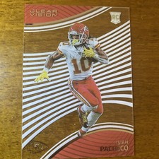 Isiah Pacheco Rookie Panini Chronicles Clear Vision Football 2022-2023