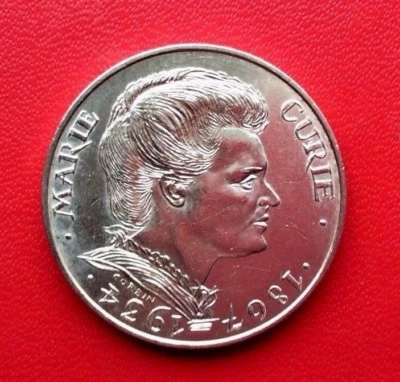 MONNAIE DE 100F MARIE CURIE 1984 EN ARGENT MASSIF 900% - Photo 1/2