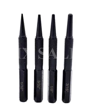 4 Pc Nail Punch Set Tamper for Countersink Woodwork Cushion Grip