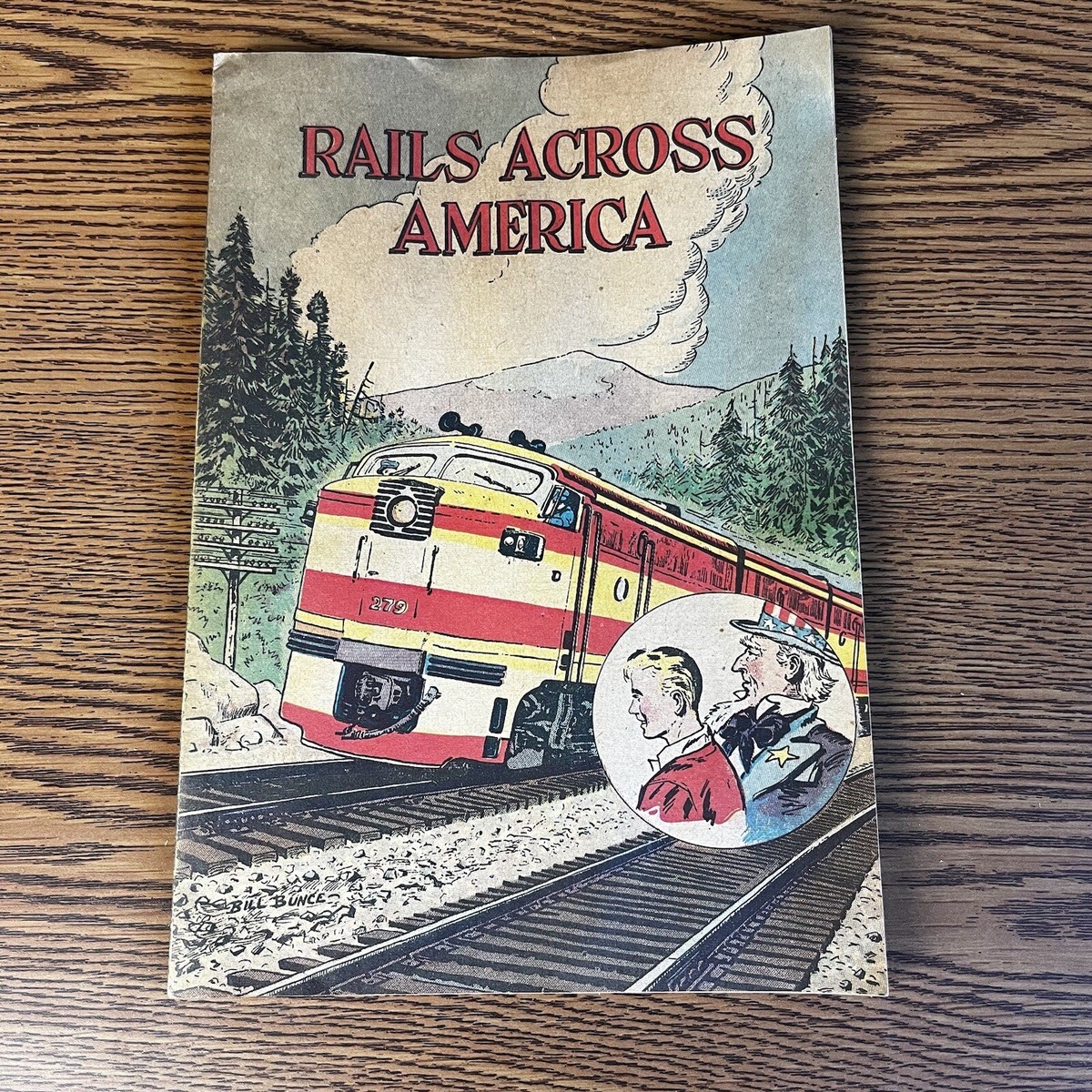 Rails Across America Vintage Railroad Train Comic Book