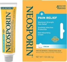NEW Neosporin + Pain Relief Dual Action Cream, Antibiotic & Analgesic, 1 oz