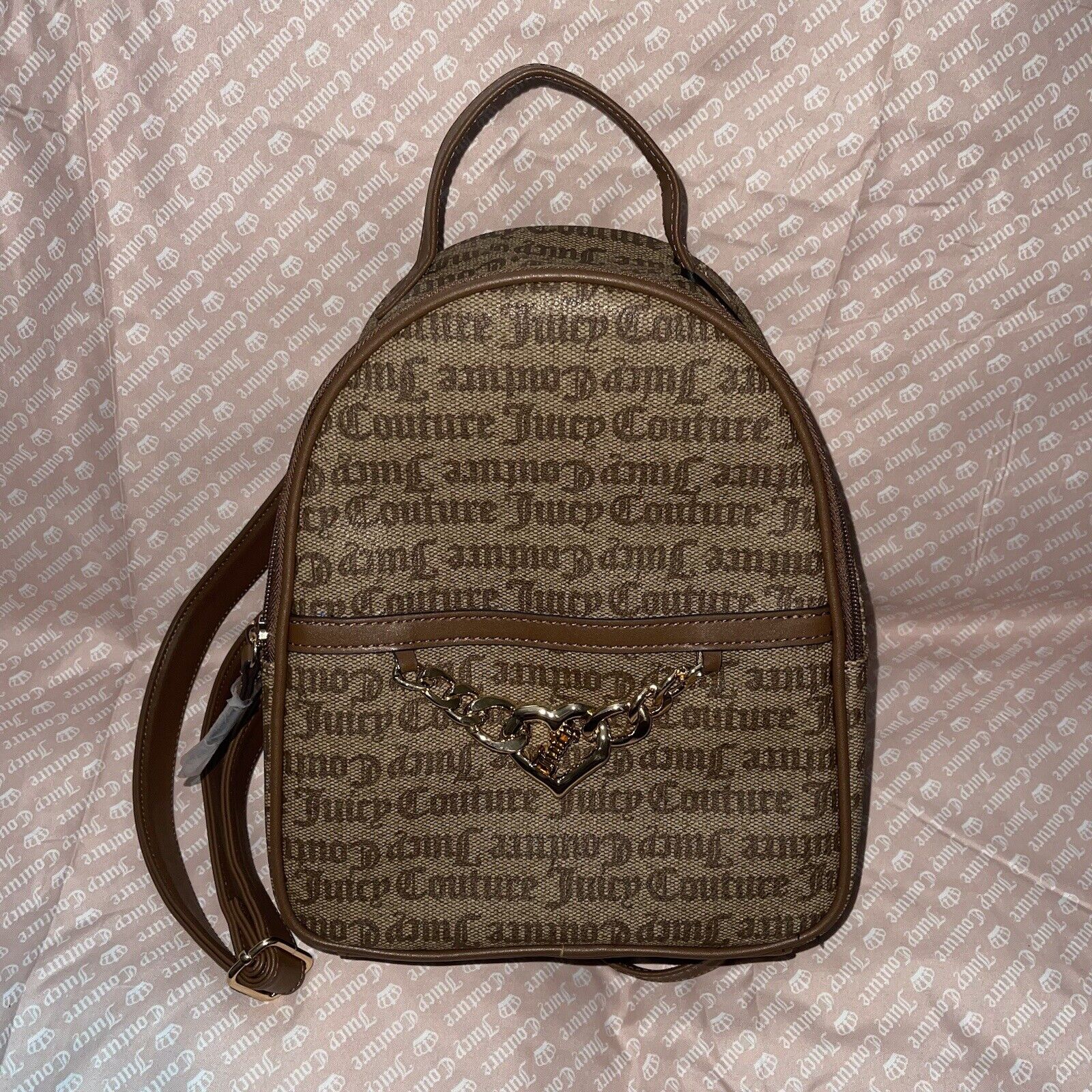 NWT Juicy Couture Chestnut Chino Change of Heart Backpack