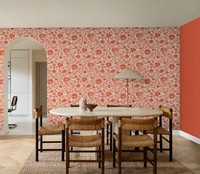Vliestapete Rasch Abstrakt Blumen BläTter Floral Orange Beige 330427 (3,74€/1Qm)