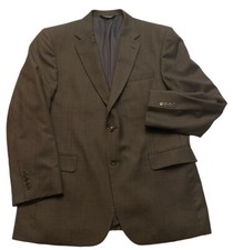 Jos A Bank Signature 44L Gordon Sport Blazer Jacket 2 Btn Gray Navy Wool Silk