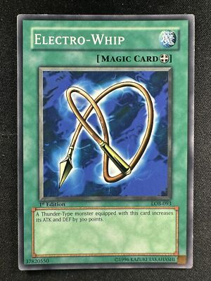 #ad Yu Gi Oh TCG LOB 093 Electro Whip 1st Edition Common Magic NM $8.99