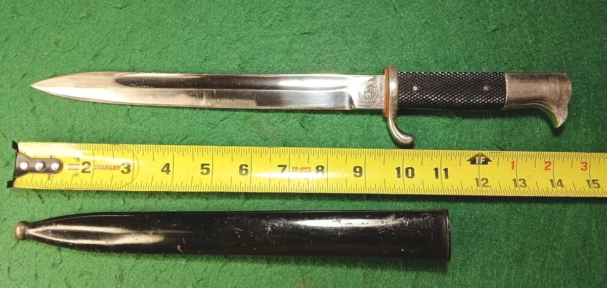 Original K98, WWII Gustav Spitzer Solingen German Bayonet w
