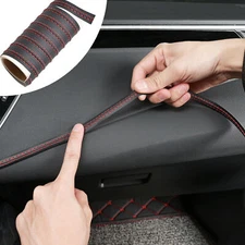 PU Leather Car Dashboard Door Gap Line Strip Sticker Moulding Trim Accessories