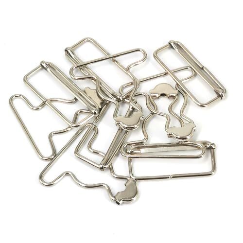 10 Sets Suspender Overall Buckles Dungaree Fastener 1.5 Inch Overall Silver - Bild 2 von 5