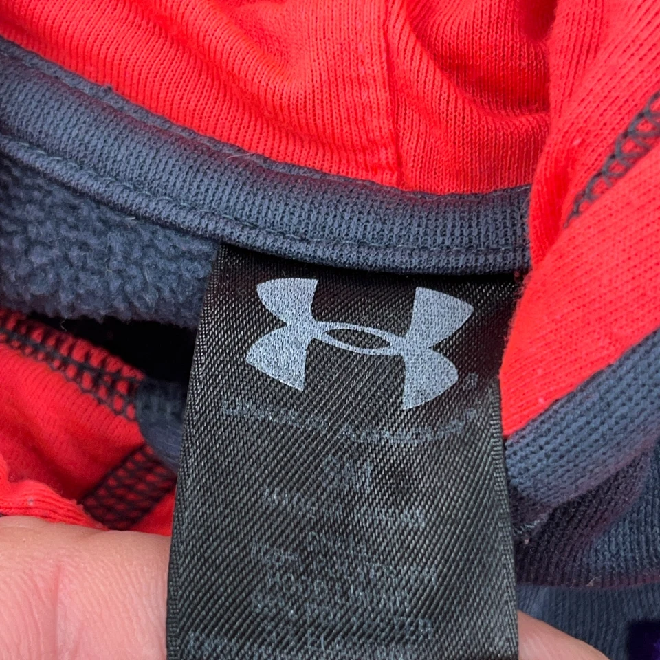 Under Armor Sudadera con Capucha Mujer Pequeña Gris Rosa Logo Sudadera Suéter Calce Suelto A92 Foto 3 de 4