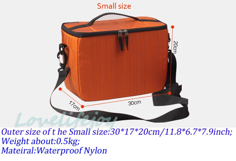 Bolsa de cámara grande inserción lente de almacenamiento partición para DSLR Canon Nikon Sony lente Foto 3 de 4