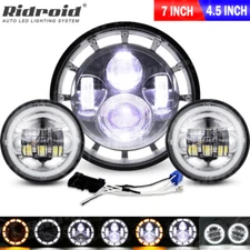 7" LED Headlight + 4.5" Passing Lights for Harley Electra Glide Ultra Classic