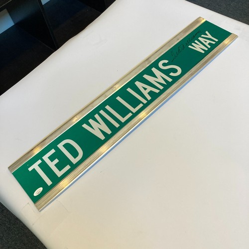 Ted Williams Signed 6x30 Street Sign Ted Williams Way JSA Graded 9 MINT - Picture 2 of 7