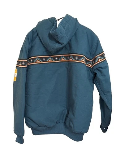 Carhartt Anniversary Yellowtail Montana Active Jac Aztec Medium NWT Teal Blue image 5