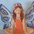 Vintage Handpainted Glazed Ceramic Garden Fairy — photo 2