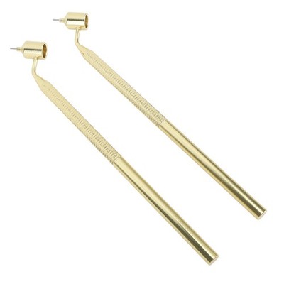 2pcs 0.5mm 0.7mm Fluid Writer Paint Applicator Pen Skid Resistance Handle Alumin