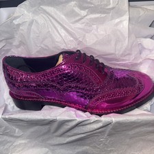 NEW IN BOX The Office Of Angela Scott Mr. Doubt Oxford Shoes Sz 38.5/8.5 Magenta