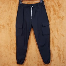 SOVEREIGN CODE Joggers Boys Small Black Drawstring Cargo Water Resistant Stretch