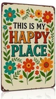 Funnysign Garden Gifts This Is My Happy Place Vintage Tin Sign for Home Garde...