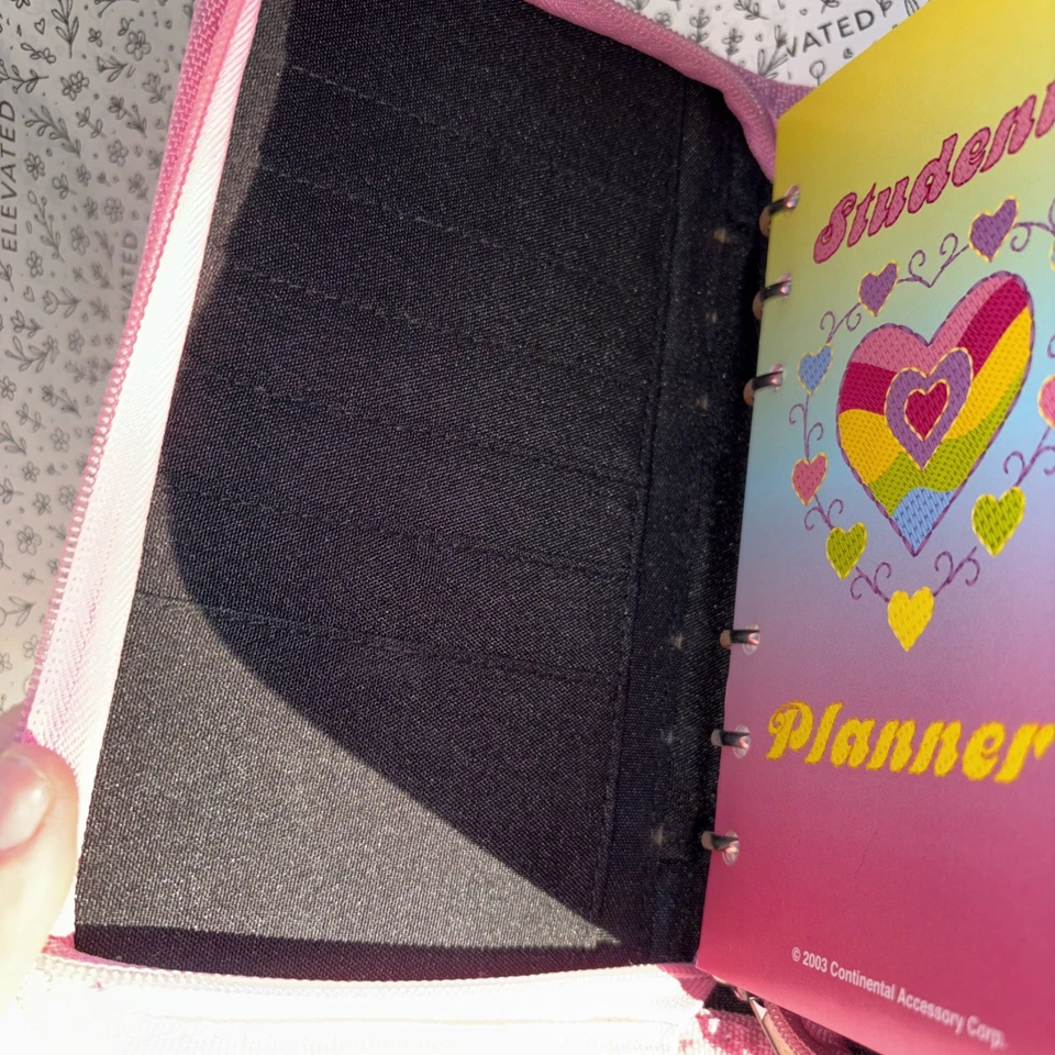 Organizador planificador difuso y cadena para bolígrafo y bolígrafo difuso / De colección Foto 3 de 4