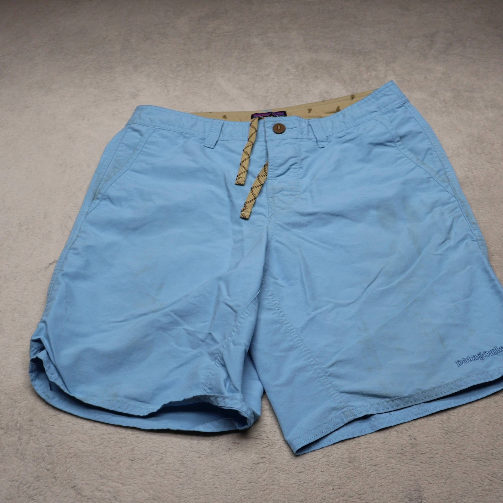 Patagonia Board Shorts Mens 33 Blue Wavefarer Quick Dry Lightweight Outdoor