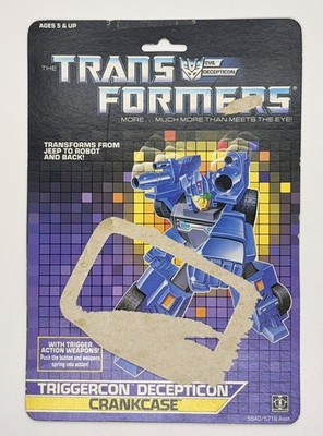 Vintage HASBRO Transformers G1 DECEPTICON Crankcase TRIGGERCONS nur KARTE 