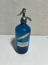 Vintage NEW YORK SELTZER DETROIT, MI WATER BOTTLE- MADE IN CZECHOSLOVAKIA