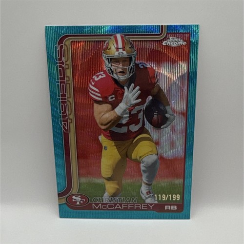 Topps Chrome 2025 Aqua Christian McCaffrey 49ers #263 119 /199