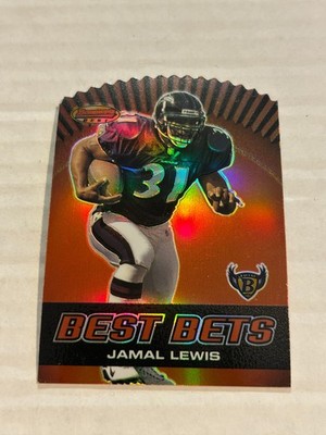 2000 BOWMAN'S BEST JAMAL LEWIS BEST BETS DIE CUT REFRACTOR CORNER FLAW SSP RAVEN
