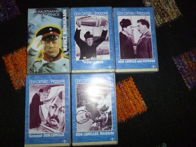 4 VHS Don Camillo &  Peppone  + Heinz Rühmann Hauptmann v Köpenick