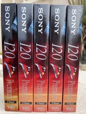 Sony 5 VHS premium 120 New