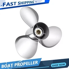 Prop 11 x 15 Stainless Steel Propeller for Tohatsu 35-60HP Outboard 13 Tooth, RH