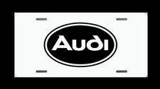 Aluminum White License Plate Tag 6 X 12 Made In Usa For Audi