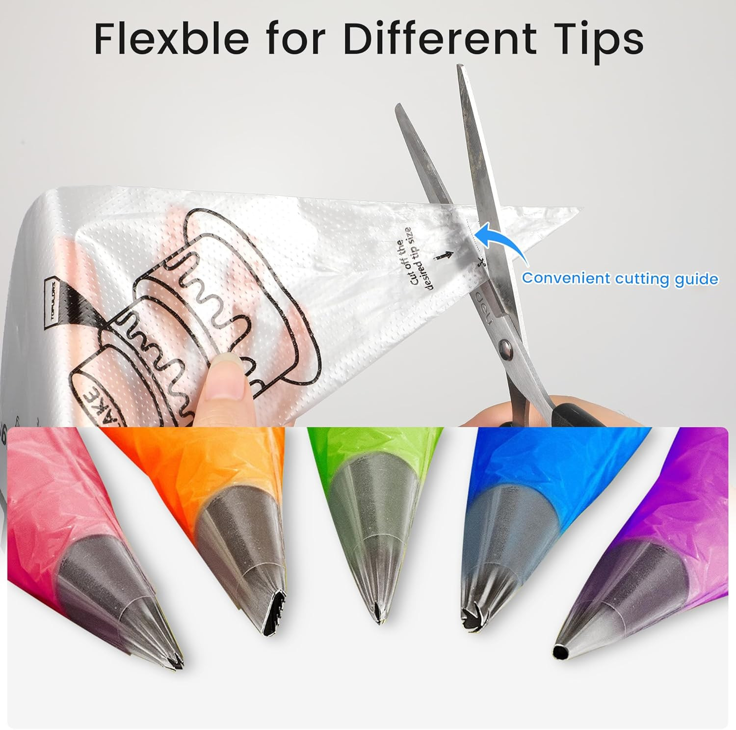 100PCS Disposable Piping Bags 12 Inch Pastry Icing Bags with Twist Ties