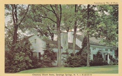 Chauncey Olcott Home Saratoga Springs New York NY Postcard E01