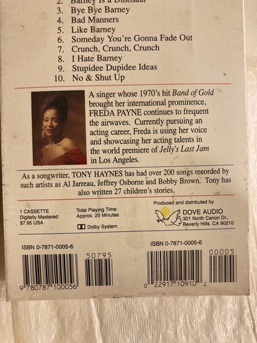 I Hate Barney Songbook: A Parody CASSETTE Brand New sealed Box Freda Payne sings - Picture 2 of 3