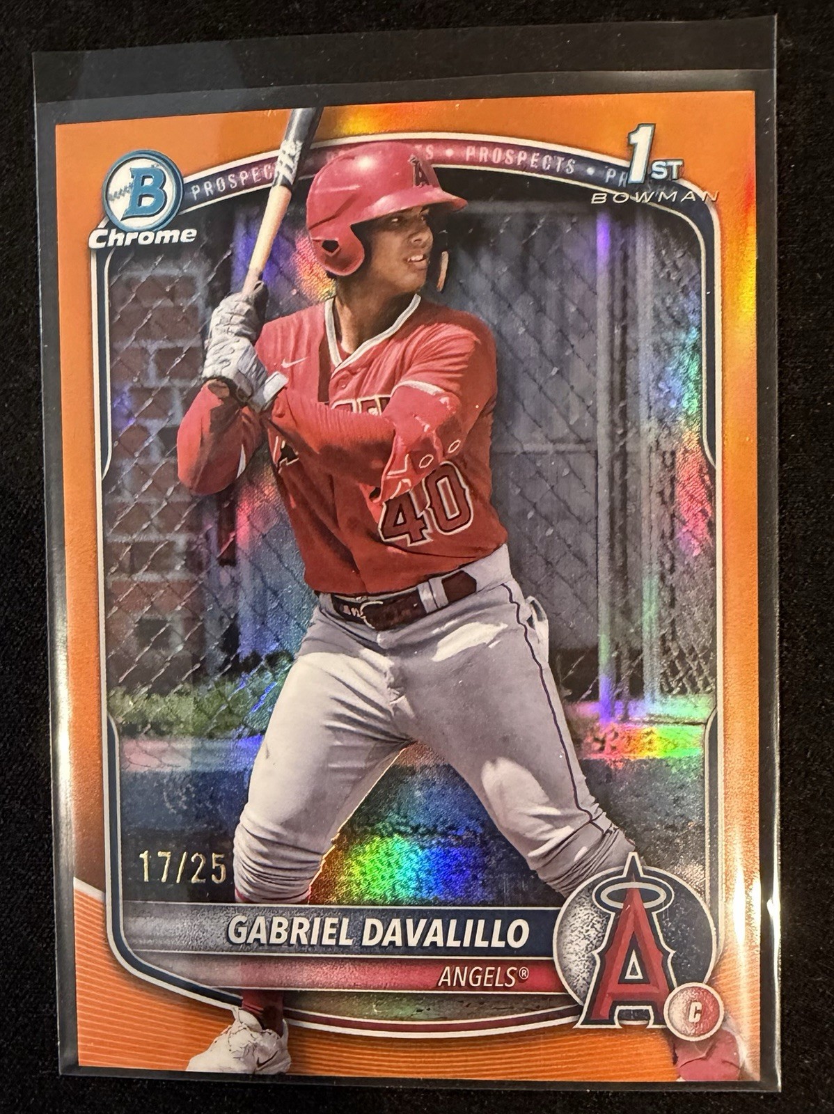2025 Bowman Chrome - Prospects Gabriel Davalillo Orange /25 #BCP-178