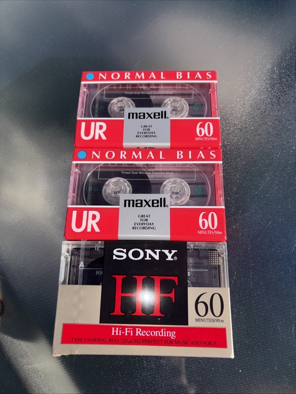 Maxwell UR 60/Sony HF60 Blank Cassettes New In Package
