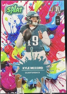 2025 Wild Card Splat Kyle McCord Pink Shimmer 1/1 Eagles