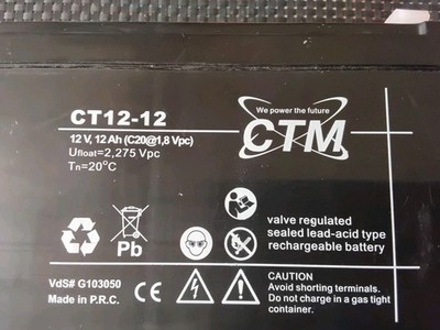 CTM CT 12-12 VdS Batterie - 12 Ah - 12 V Neu  Herstelldatum 19.5.2025