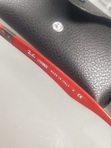 Ray-Ban Liteforce Gloss Red Frame Brown Lenses Sunglasses RB4215 6126/13 - Picture 3 of 6