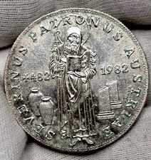 1982 Austria 500 schilling silver coin - St. Severin commemorative23.8g