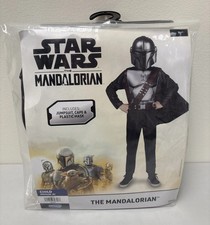 Star Wars Mandalorian Costume Child Medium 8-10 New with helmet Halloween