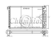 Dr Champion 3 Row Stamped Tank Radiator 26 For 1965 1966 Pontiac Catalina V8