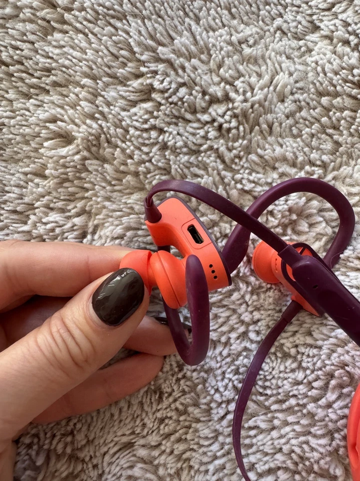 Auriculares inalámbricos Powerbeats 3 de Dr. Dre rosa y púrpura probados funcionando bien Foto 2 de 4