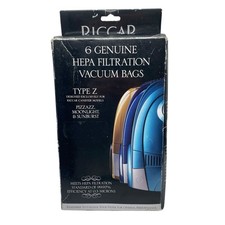 RICCAR Brand New Package of 6 HEPA Filtration Vacuum Bags TYPE Z Canister Models
