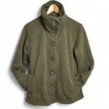 Patagonia Better Sweater Women's Large Olive Green Button Front Swing Jacket