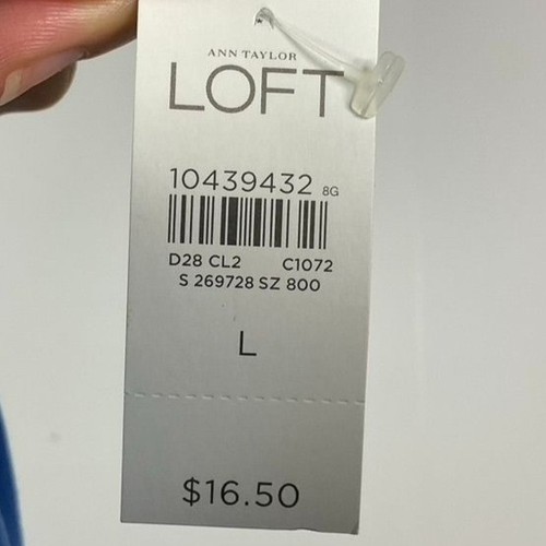 NUEVO CON ETIQUETAS LOFT Camiseta Azul Manga Corta, Talla Grande, 60% Algodón, 40% Modal - Imagen 4 de 6